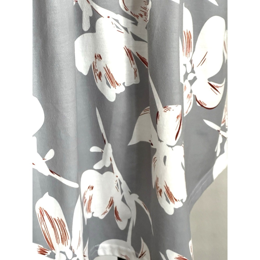 Reborn Women's Tunic/Dress Gray with Florals Size (L) - Picture 7 of 16